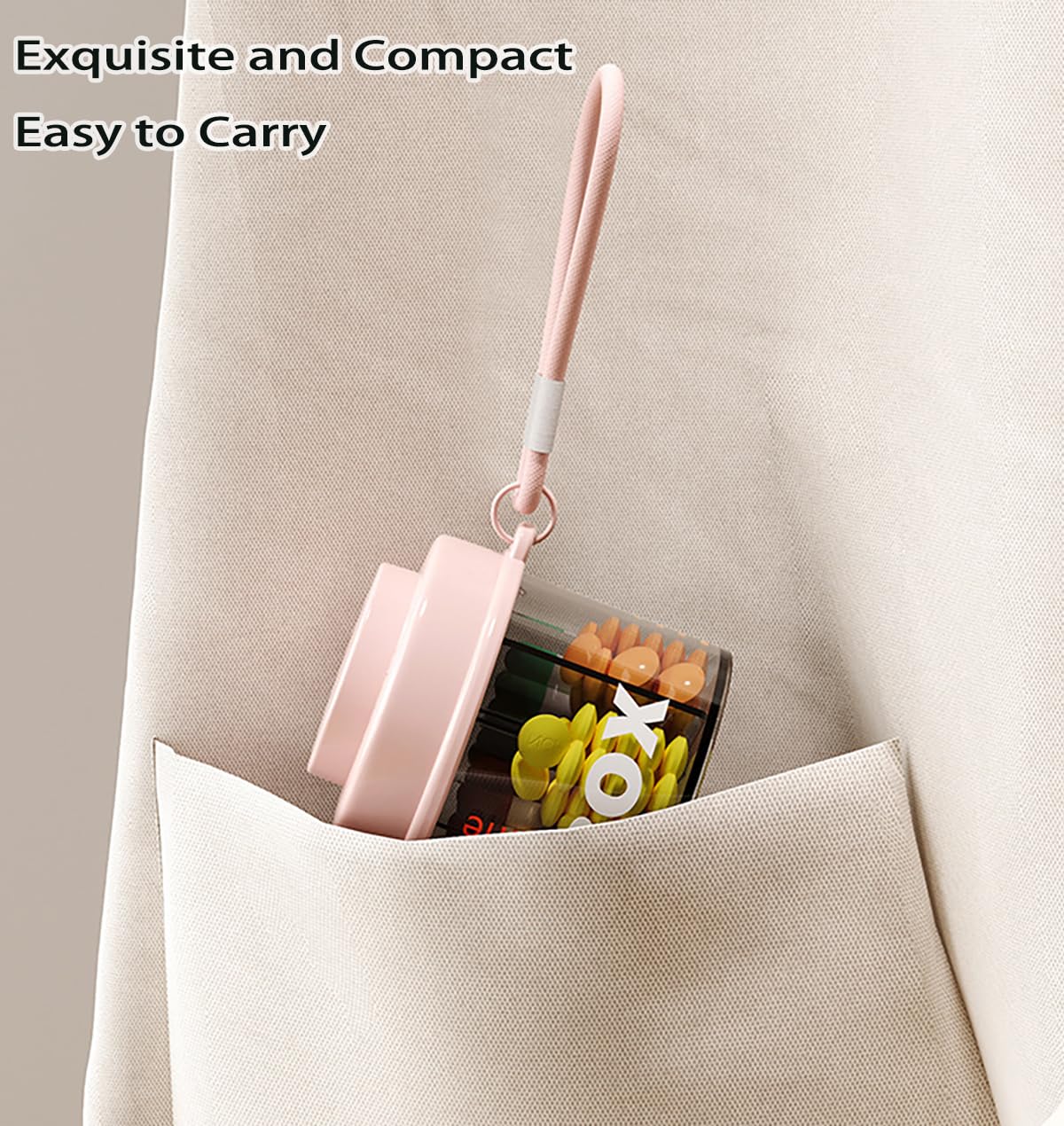MURRI&MURRDI food grade double lock pill storage container showing secure thread sealing