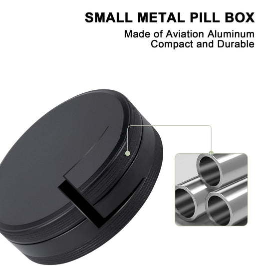 Waterproof travel pill organizer open to display four medicine compartments