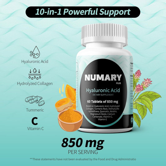 Silkmyst Hyaluronic Acid Supplement Ingredient Label