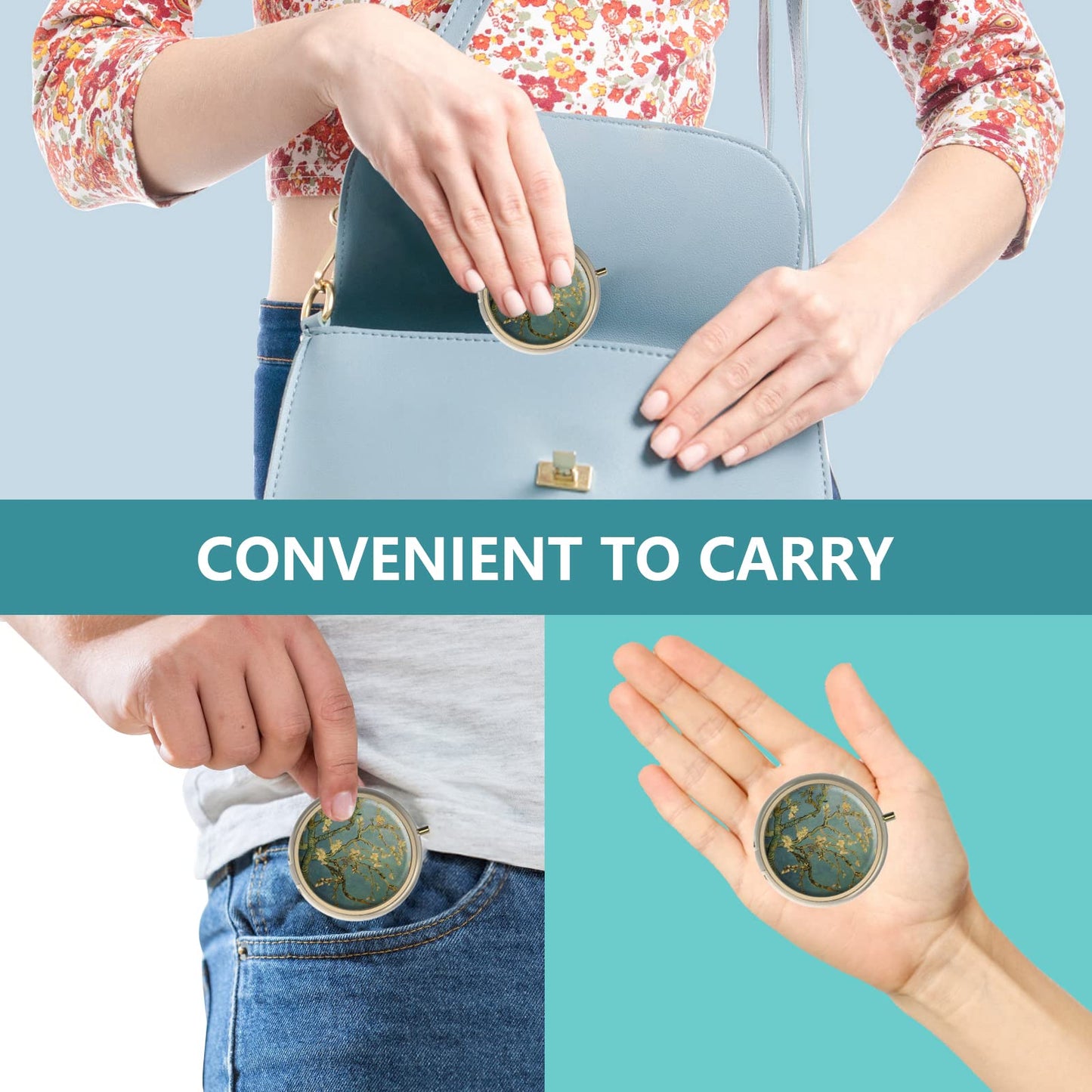Dynippy decorative supplement holder close up highlighting durable metal exterior construction