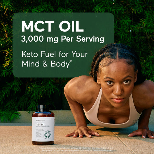 SmarterNutrition MCT Oil supplement label details