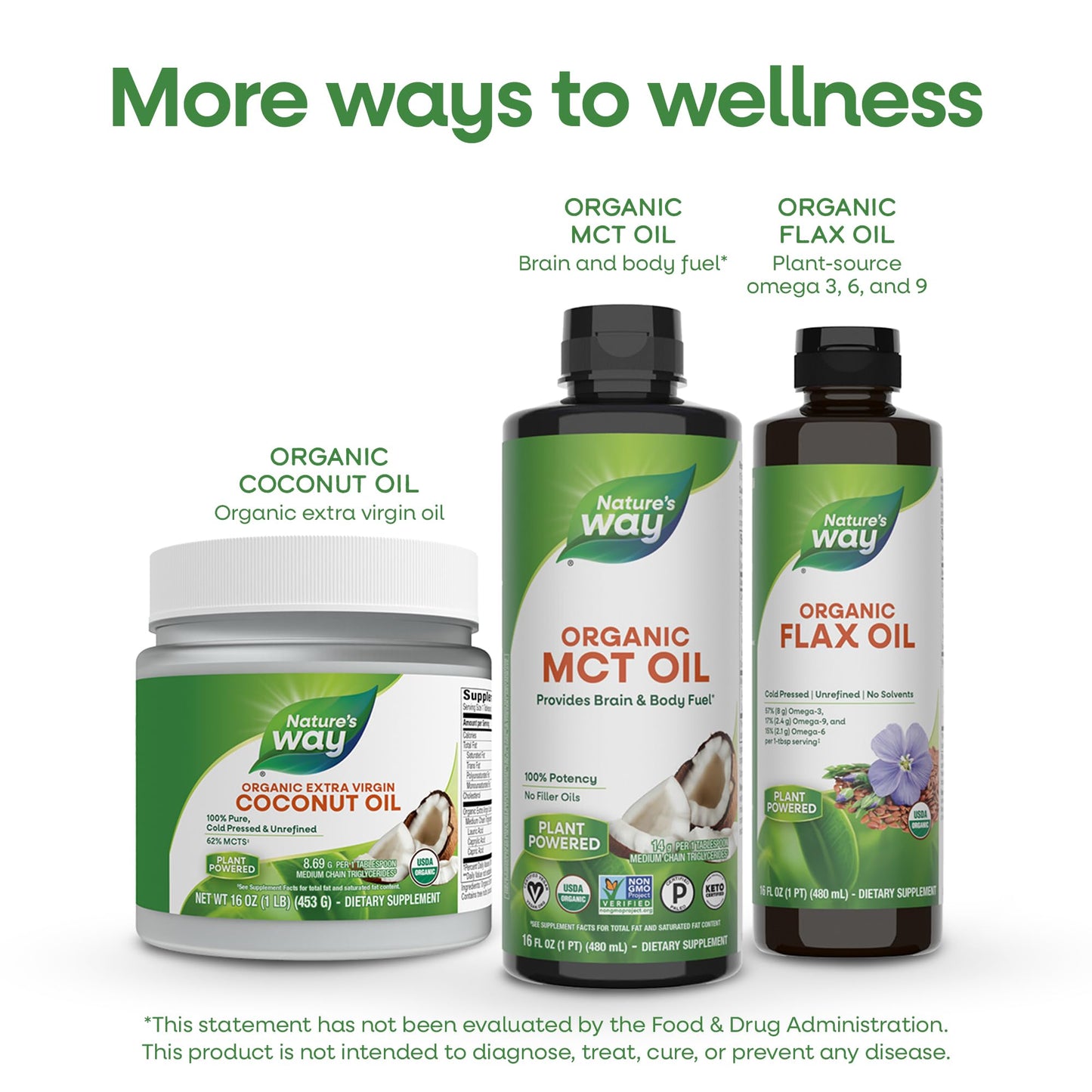 Usage instructions for Nature's Way MCT oil supplement