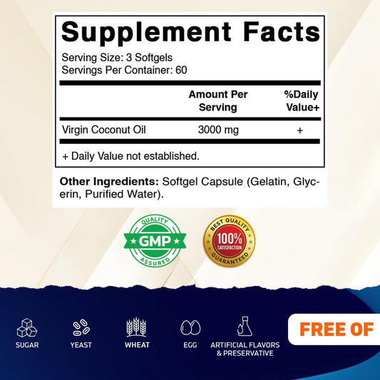 Vitamatic Virgin Coconut Oil bottle label details