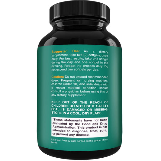 Close up of Natures Craft MCT coconut oil supplement label