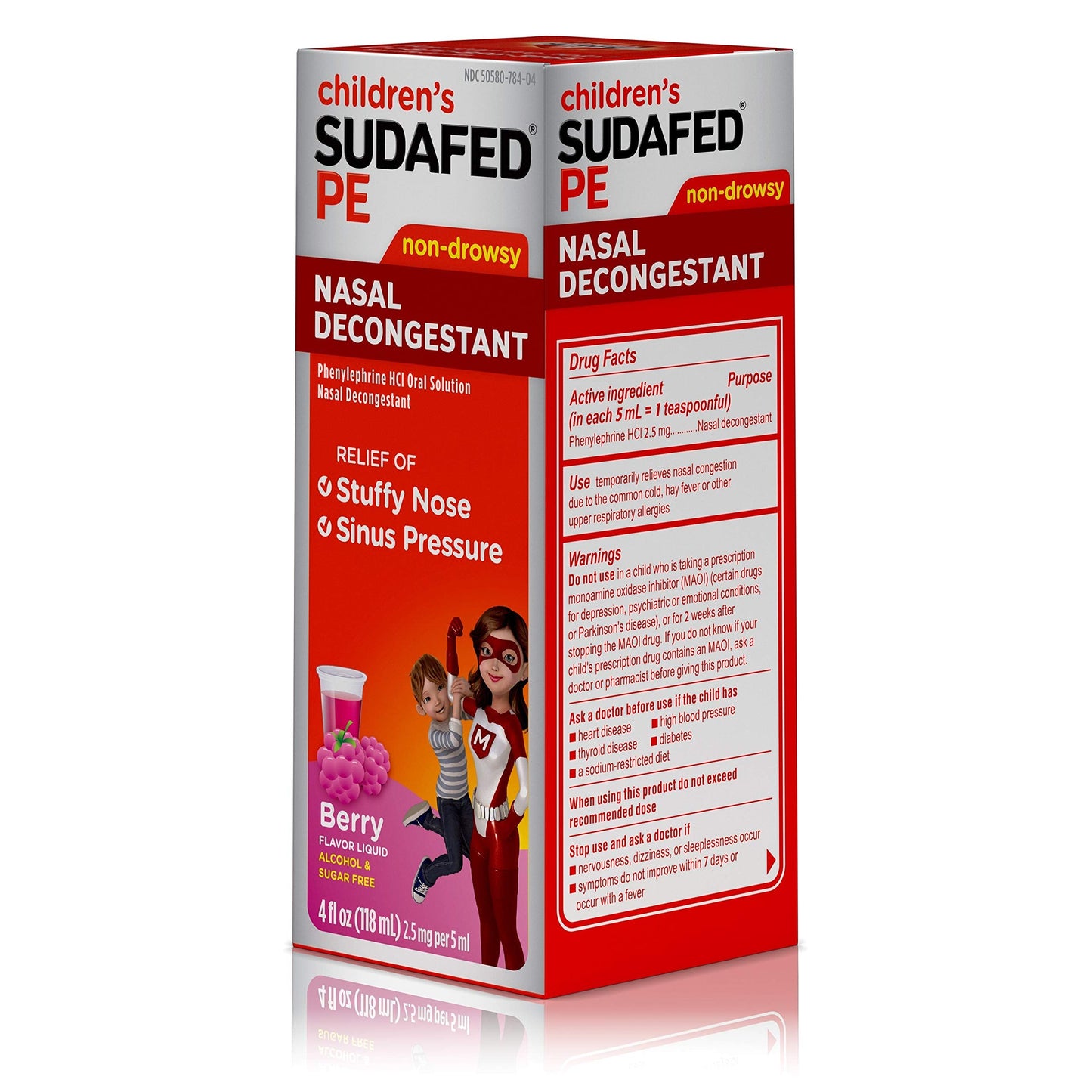Sudafed PE non-drowsy cold relief liquid for children