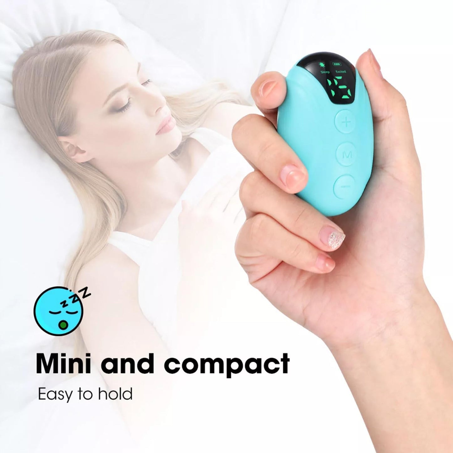 Elixar Labs stress relief and insomnia solution device resting on a nightstand to illustrate evening wellness routines.
