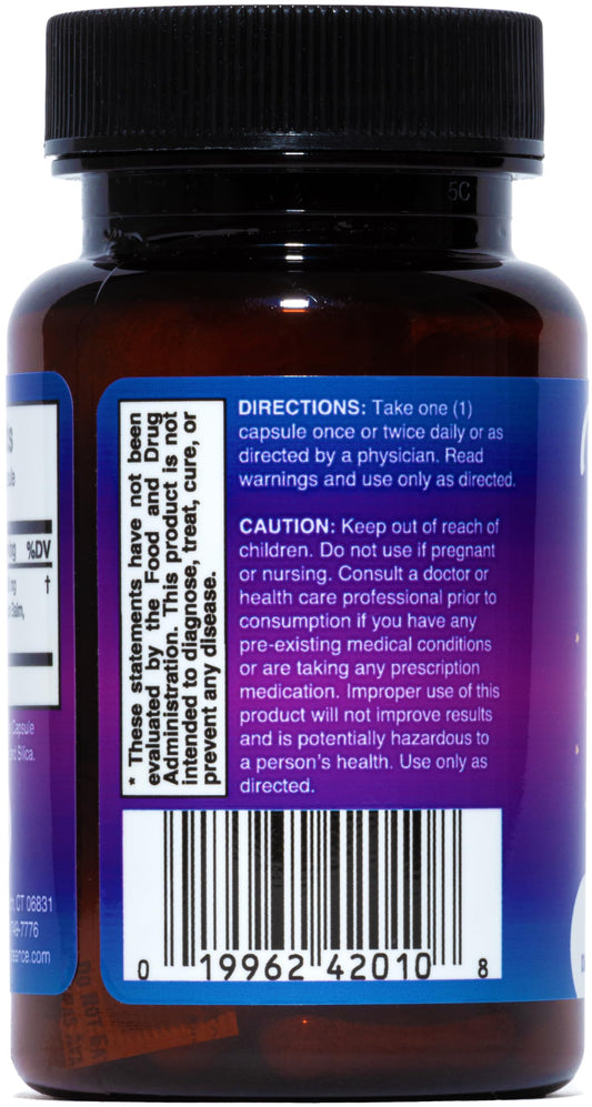 RediNite vegan sleep supplement bottle showing supplement facts label