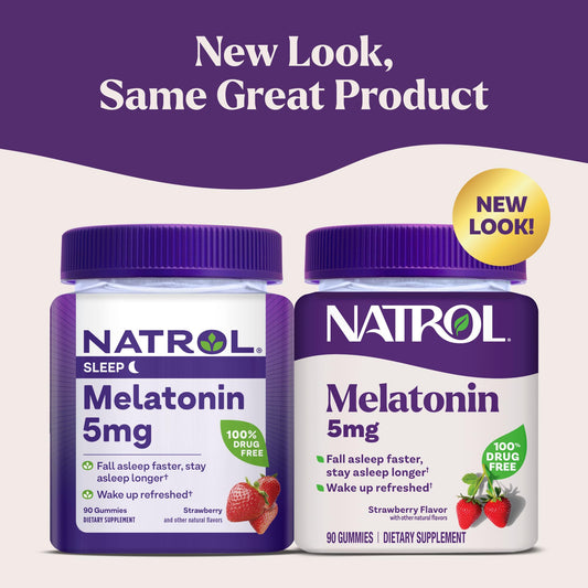Natrol drug free sleep aid supplement bottle showing vegetarian label details
