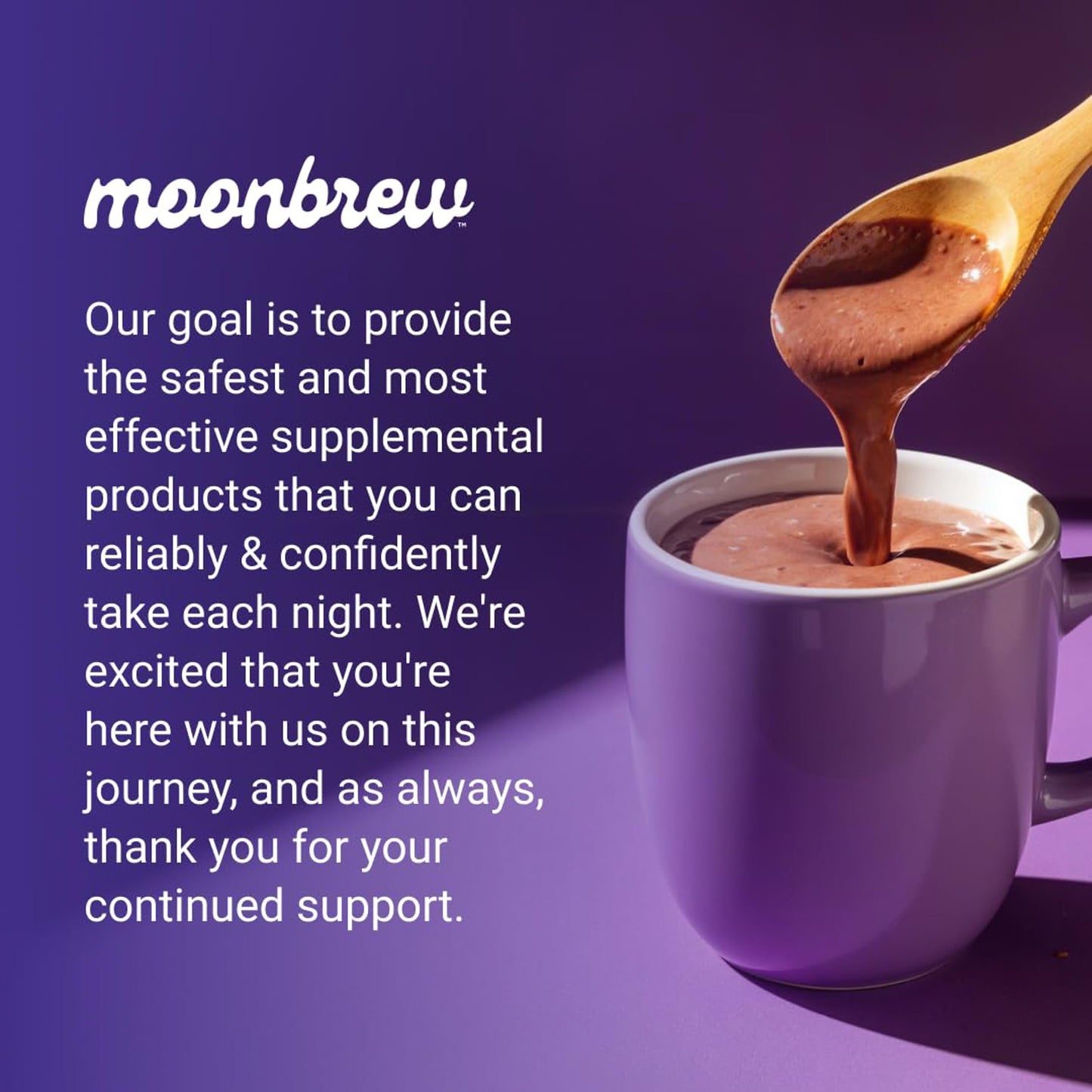 MoonBrew chocolate flavored evening ritual drink preparation steps