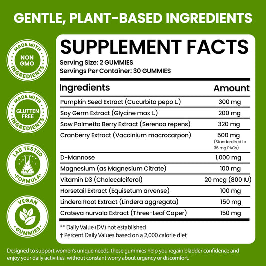 Terramed overactive bladder support wellness supplements label showing pineapple flavor details.