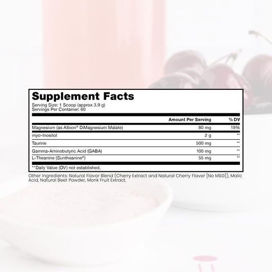 Pure Therapro Rx Just Relax 60 servings label detail