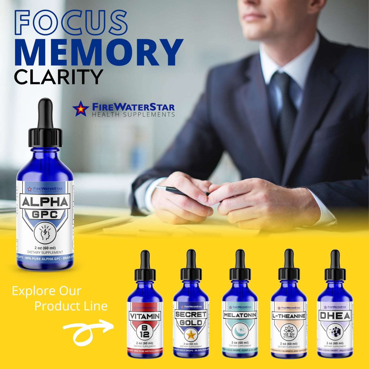 Professional grade Alpha GPC brain support drops