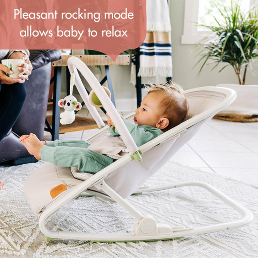 Tiny Love baby rocker in stationary mode earth tones