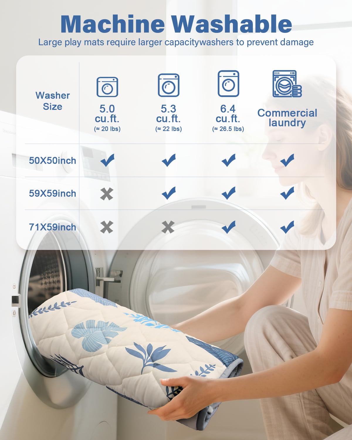 Quafret baby play mat unfolded in modern nursery setting