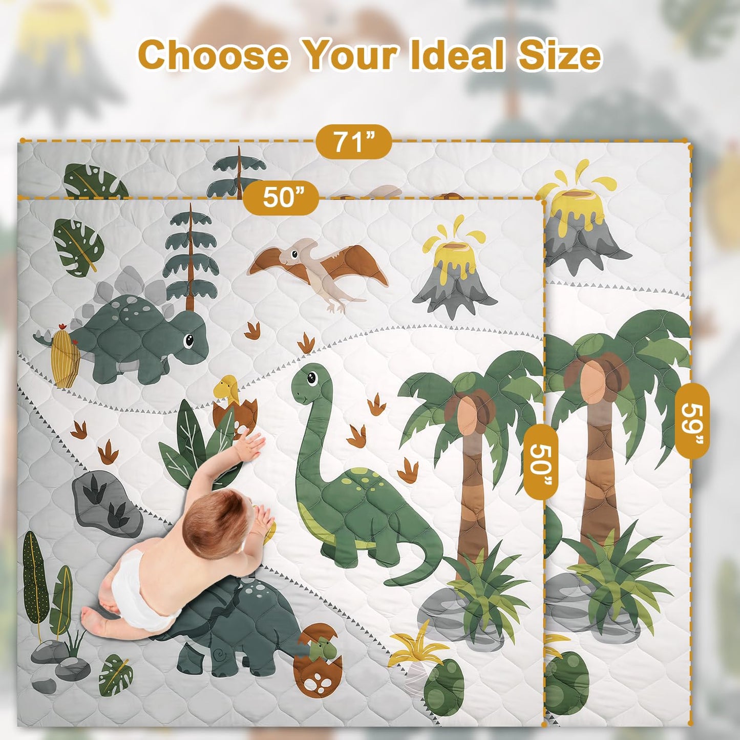 Tinyharbo baby play mat folded partially to show cushioning depth
