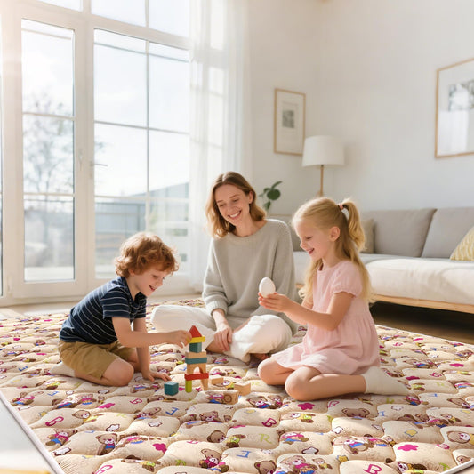 Foldable Vibe Bear foam play mat for nursery flooring