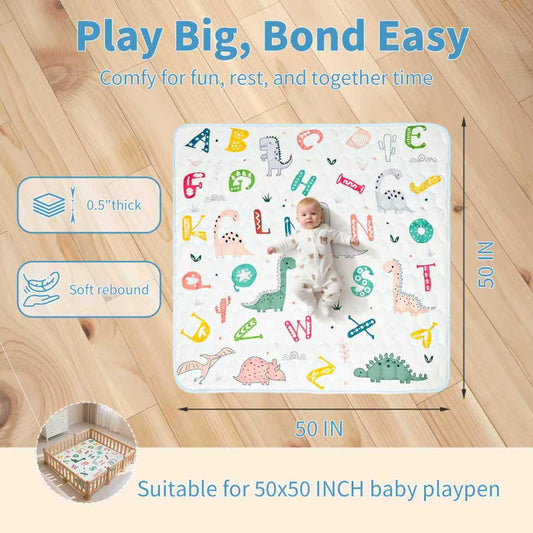 Close up of soft brushed polyester fabric on Gentle Monster play mat