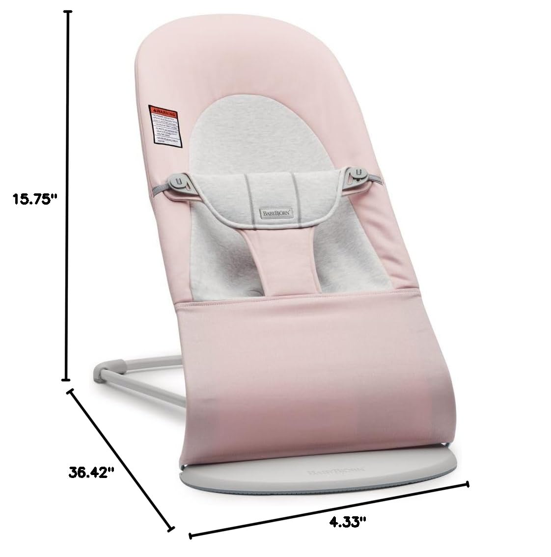 Top-down view of BabyBjörn Bouncer Balance Soft ergonomic seat