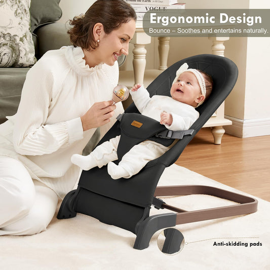Taylengrow Baby bouncer showing the 3 adjustable height positions