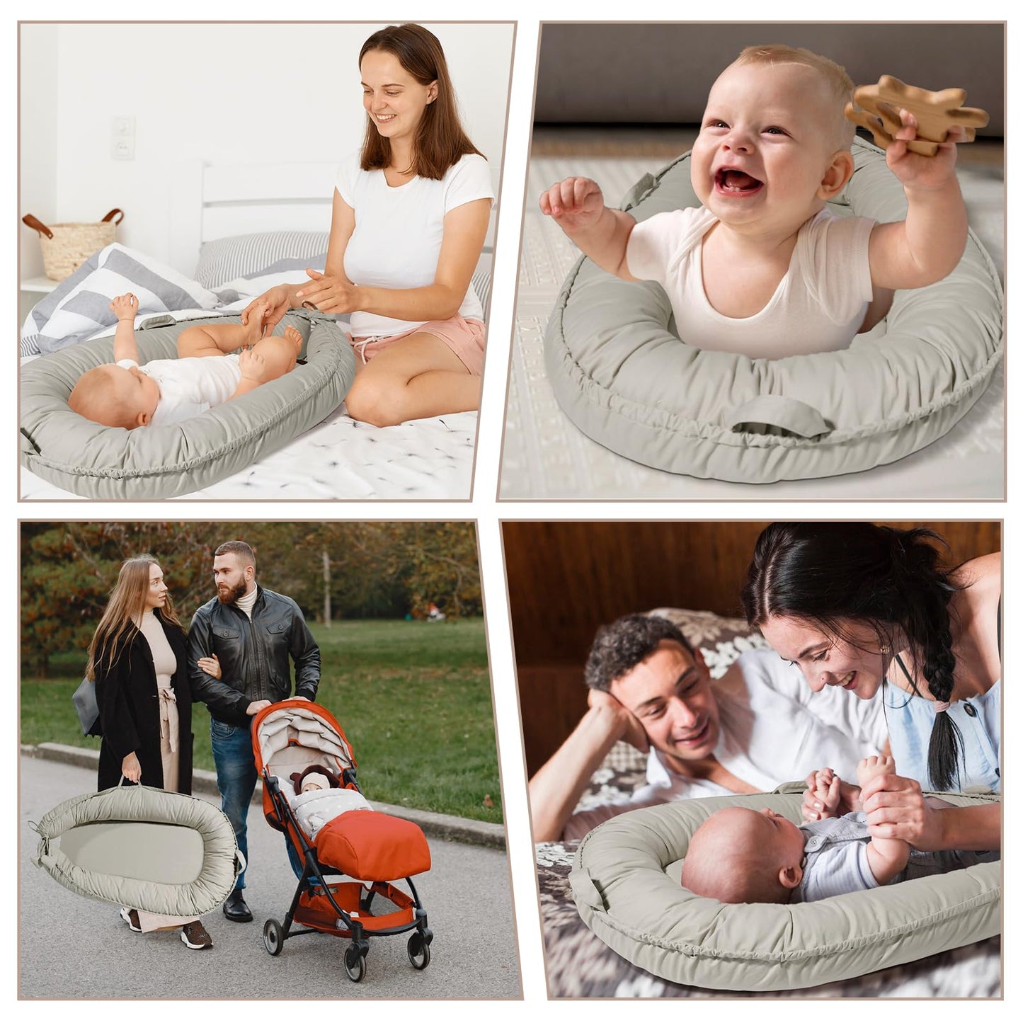 Travel friendly baby lounger for newborn