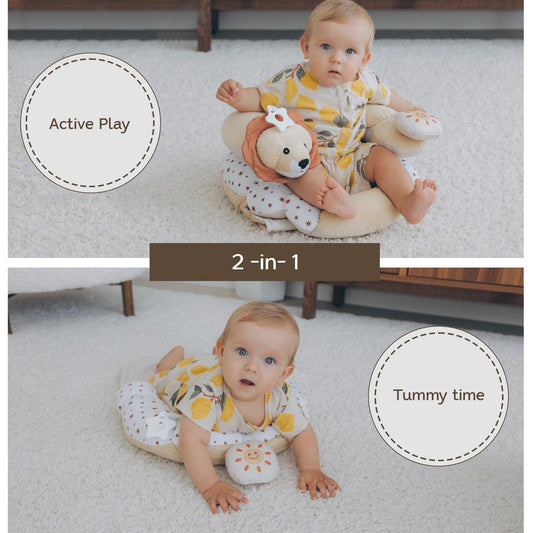 Aila+Aiden baby sensory mat with detachable cushion and toys