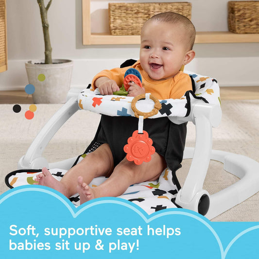Fisher-Price portable baby floor chair with toys attached
