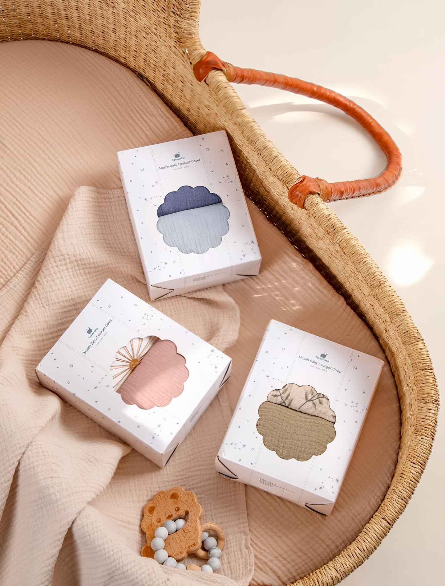 Termichy breathable baby nest sheet set packaging