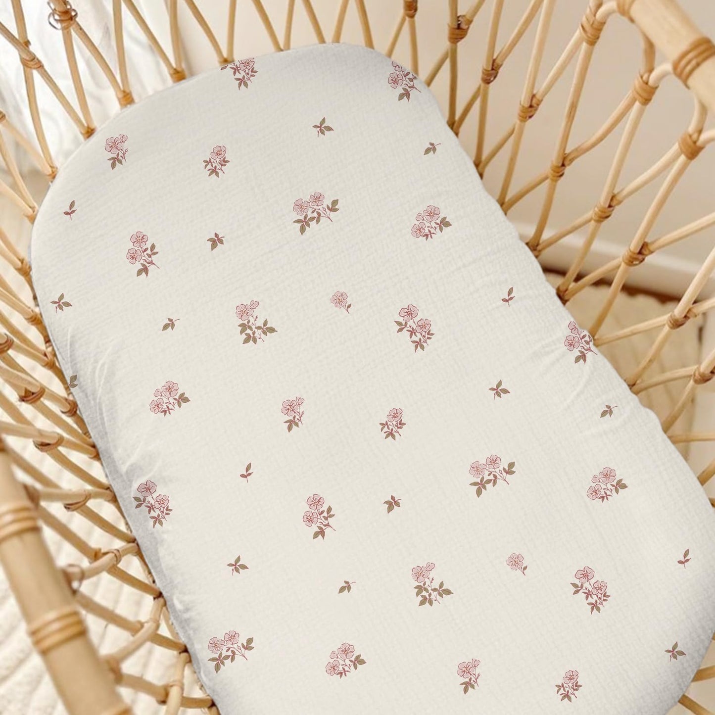 Two pack muslin lounger covers folded neatly