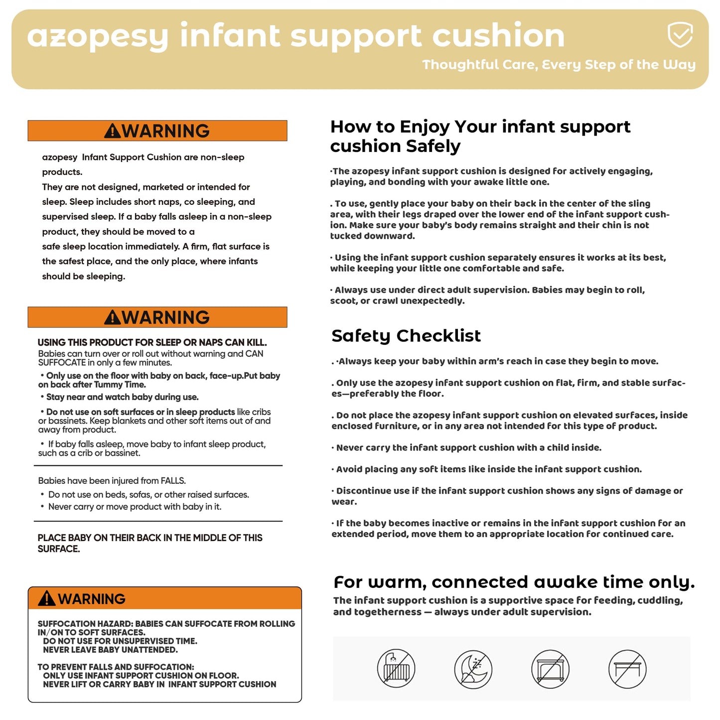 Portable infant nest lounger for 0-24 months side profile