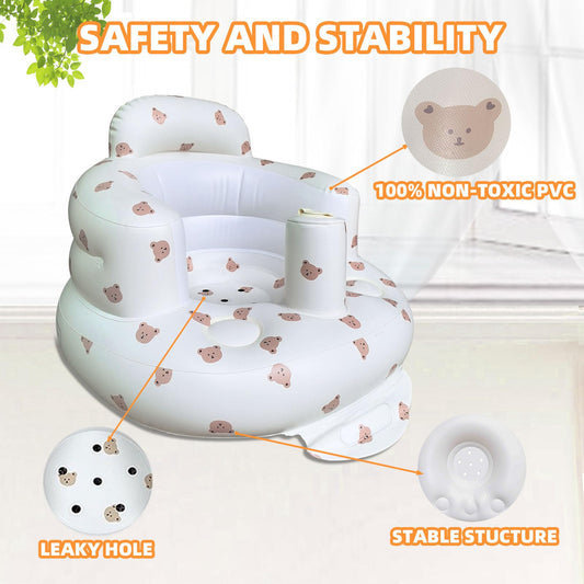 Yazxgbo baby floor seat showing built-in air pump