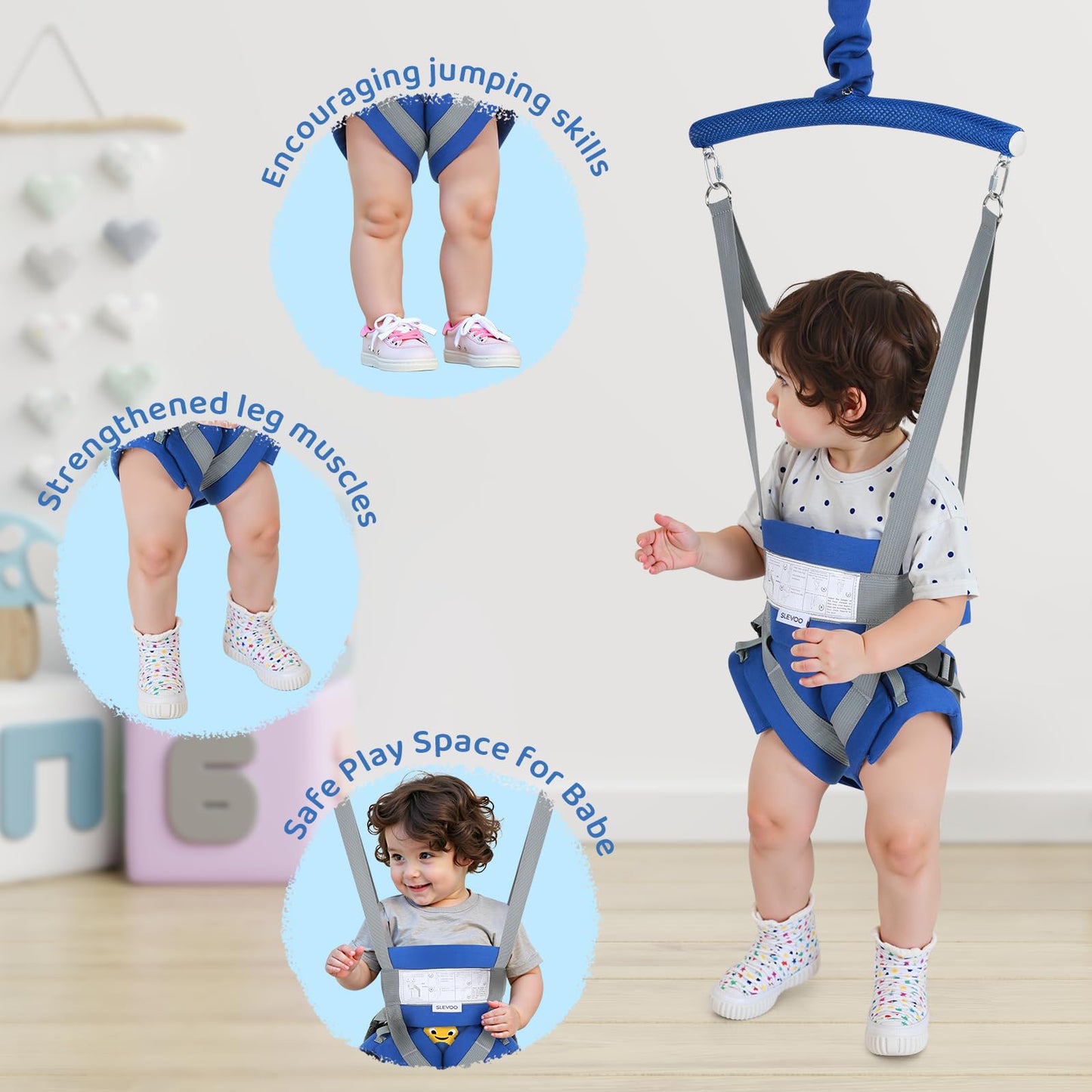 Slevoo portable baby jumper detached for storage
