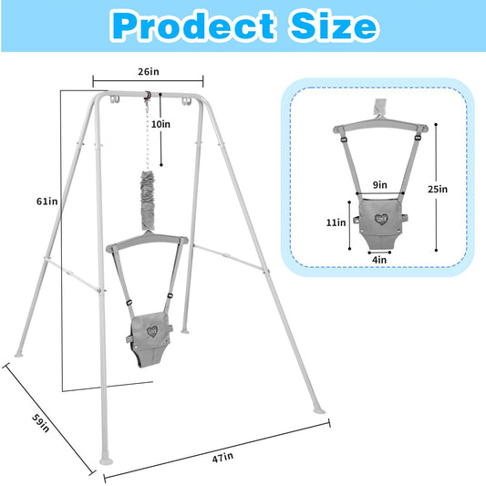 Baby jumper with stand for indoor and outdoor use