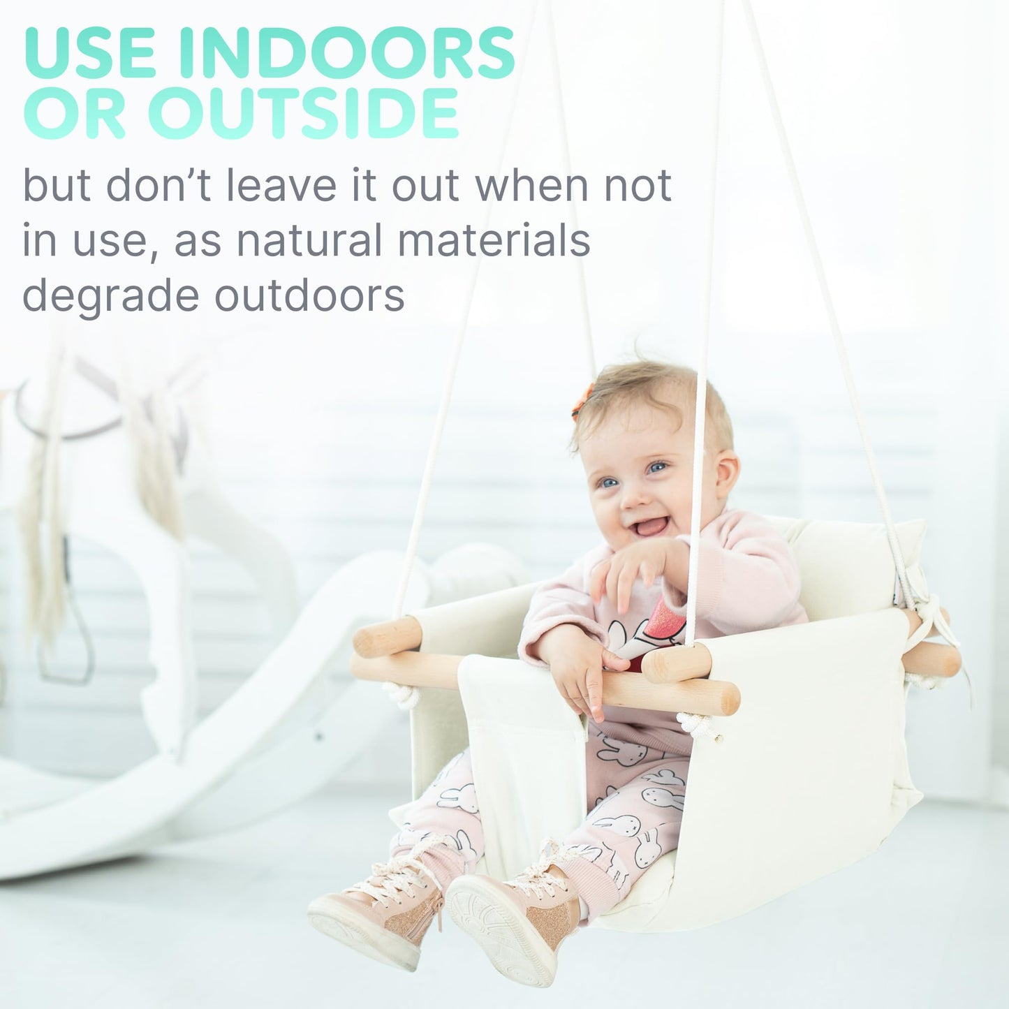 Included mounting hardware for Cateam hanging swing