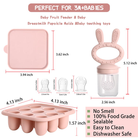 Wajiayon silicone baby food freezer tray for breastmilk popsicles