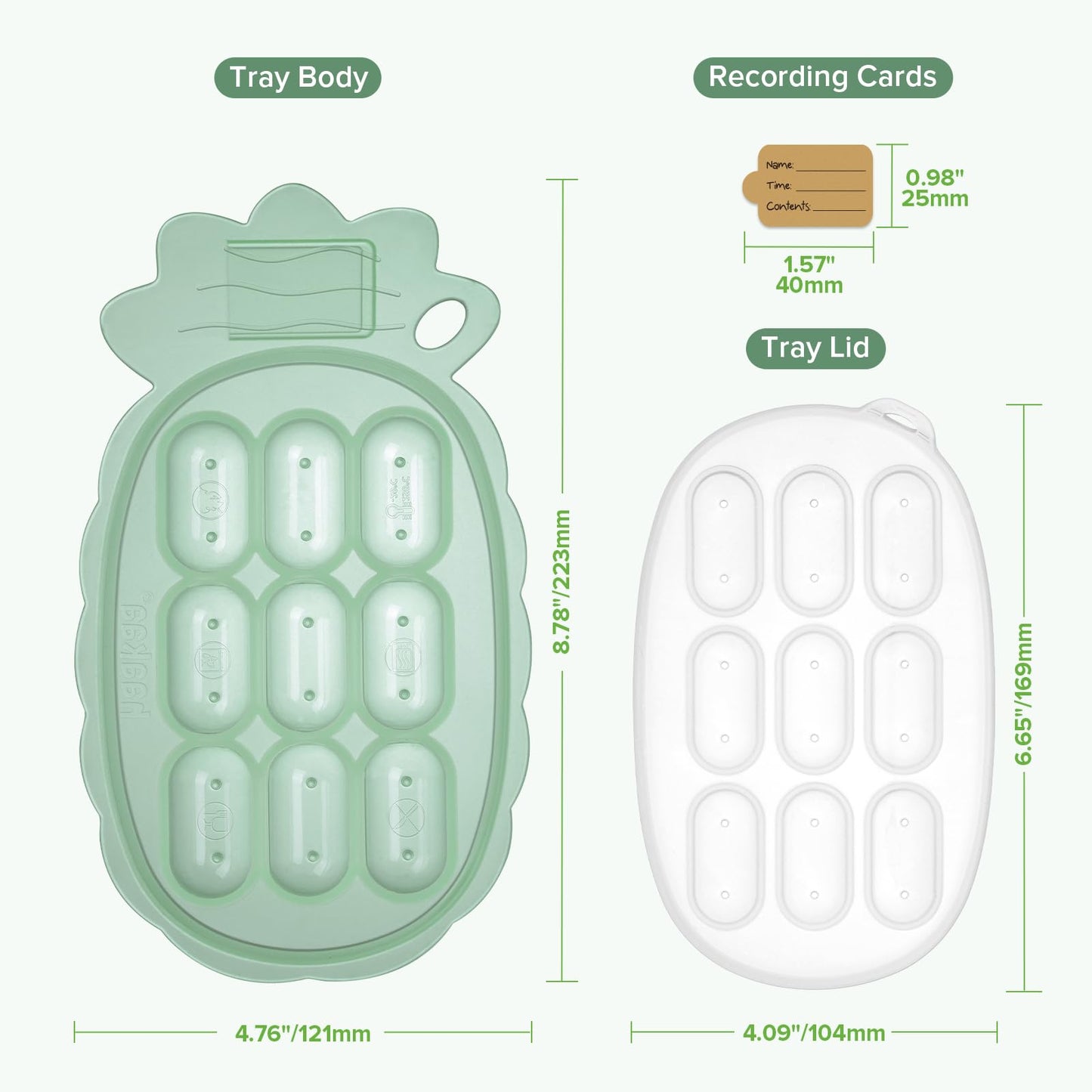 Haakaa silicone feeding tray components and lid