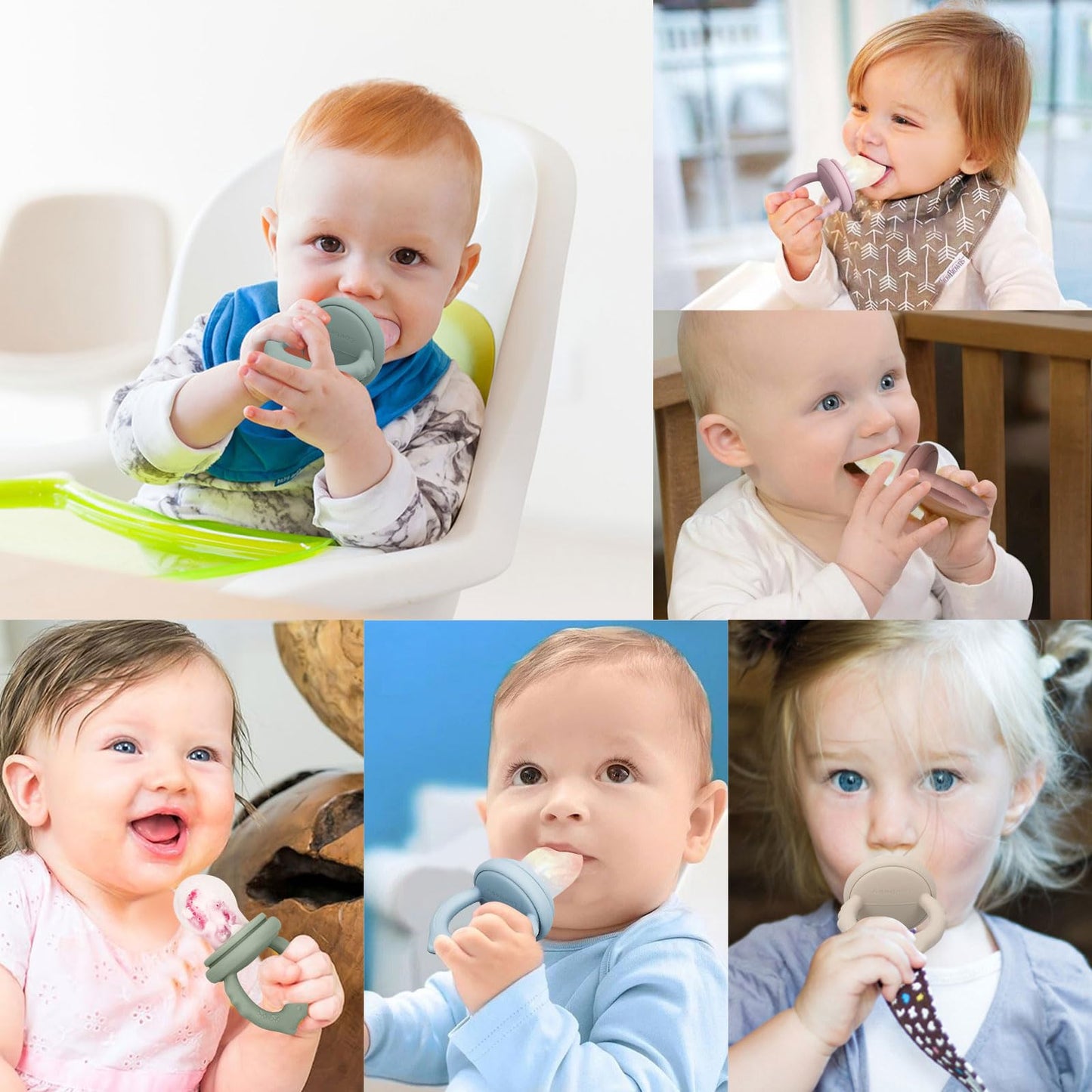 Full set of haakaa baby fruit feeder and storage accessories