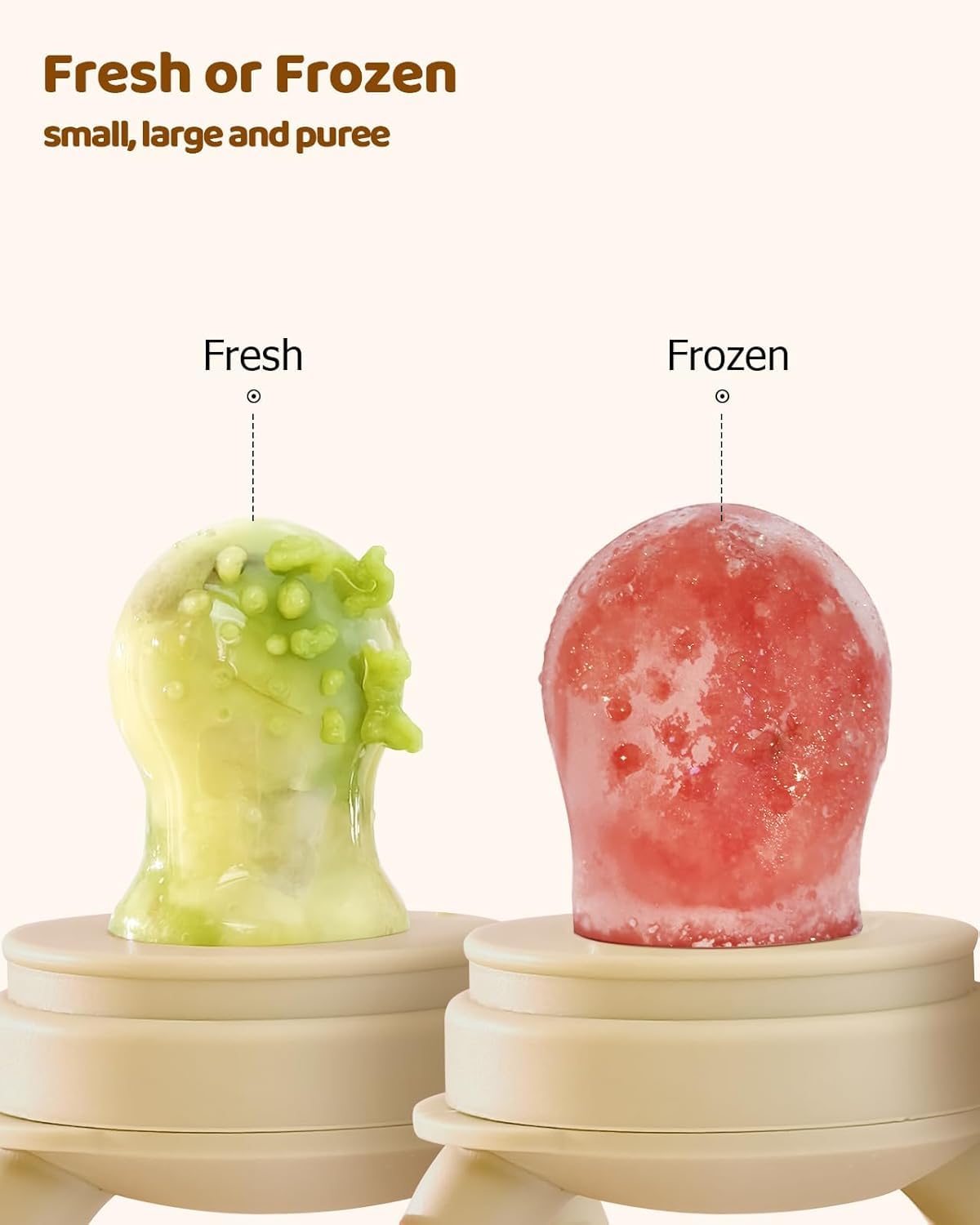 Instructional graphic for ChooKaChoo fruit feeder and nibble tray