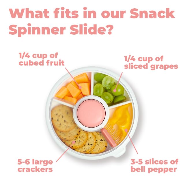 GoBe Kids snack spinner with lid closed and secure