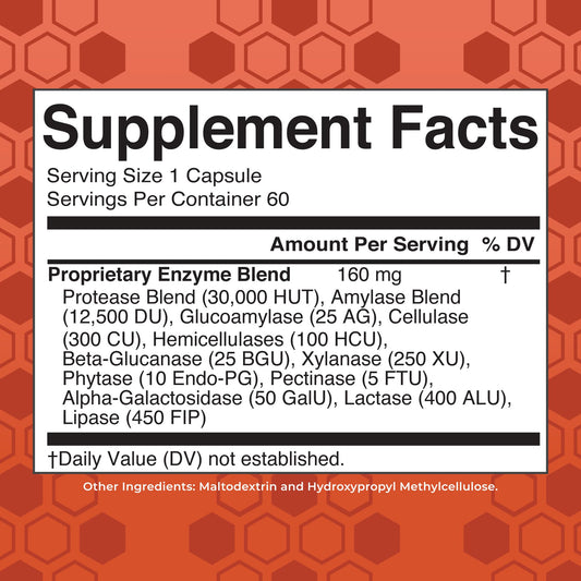 MaryRuth Organics Gluten Relief supplement packaging showing clean label project certification.