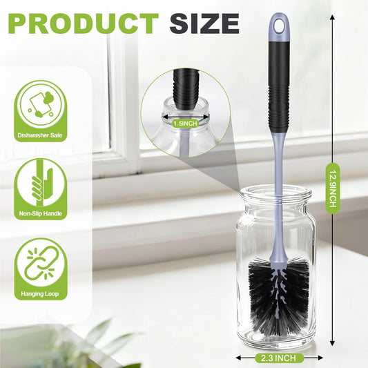 Close up of Zhayao bottle brush dual-bristle texture