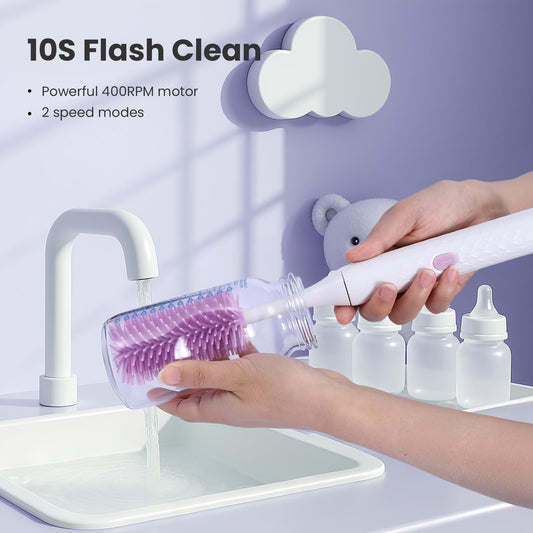 Tohecu electric bottle brush with silicone attachments
