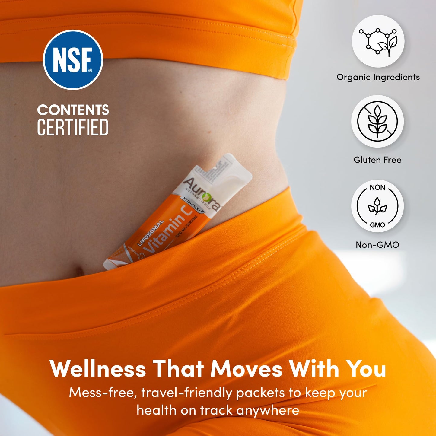 Vida Lifescience Aurora Nutrascience liposphere technology graphic on the side of the supplement retail carton.