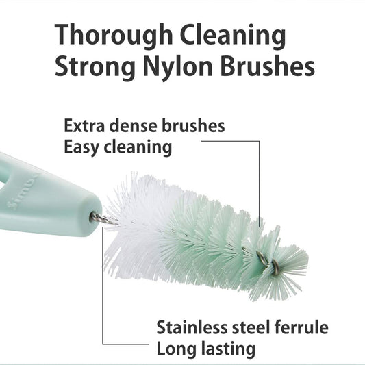 Set of two Simba Rotary Nipple Brushes with green handles