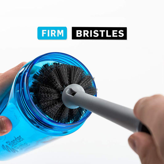 Blender Bottle cleaning brush with straw attachment visible