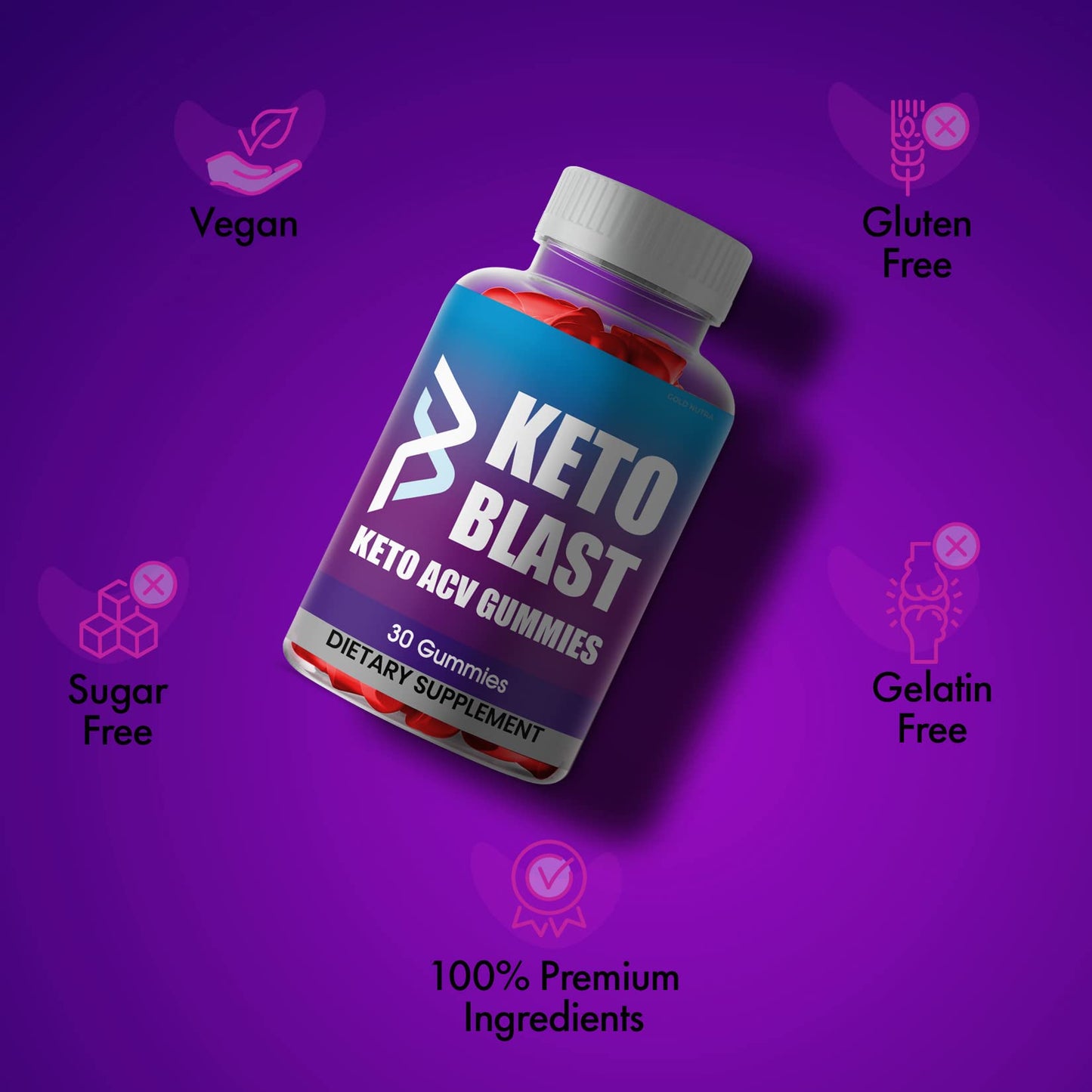 Gold Nutra Keto Blast original formula premium imported wellness supplement cluster shot