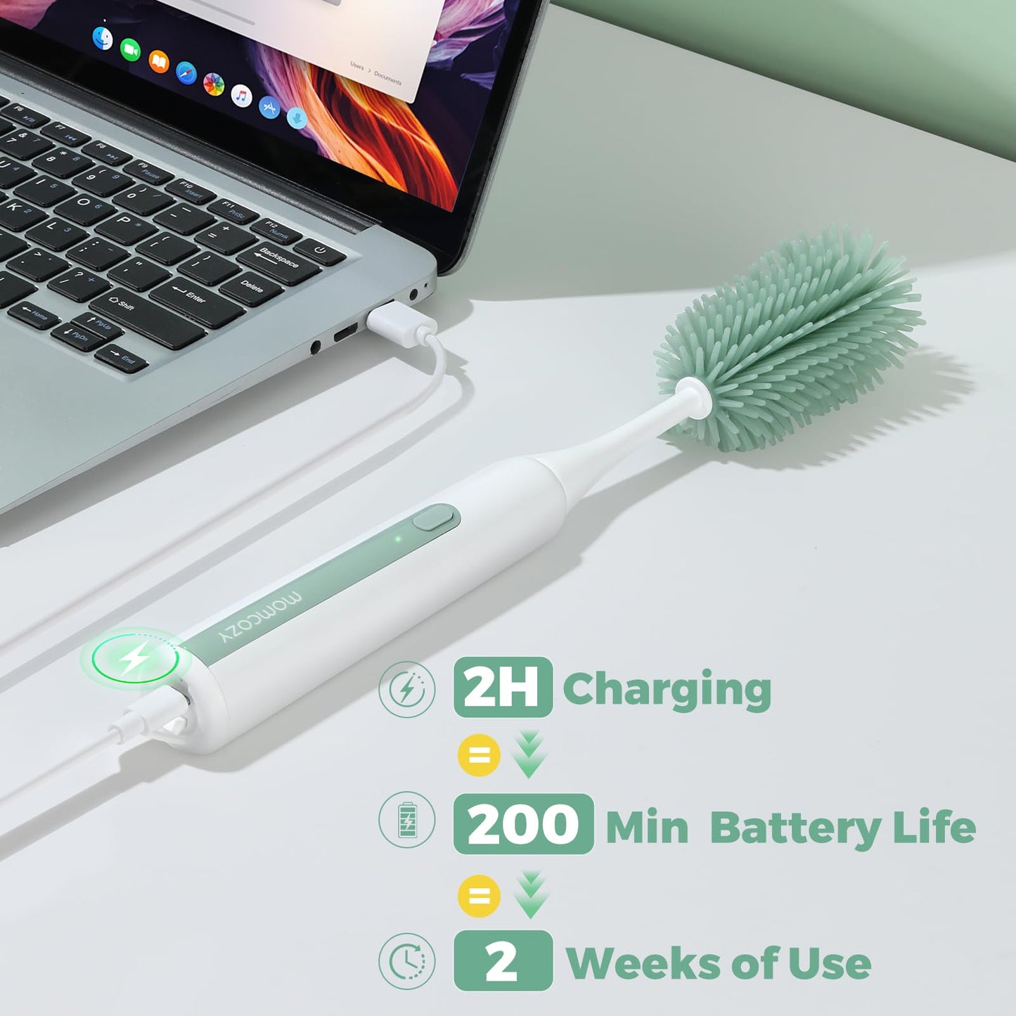 Foldable drying rack included in Momcozy brush kit