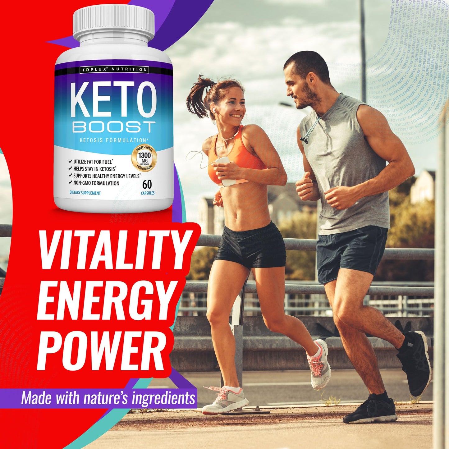 Toplux Keto Boost premium imported USA wellness supplement for men and women