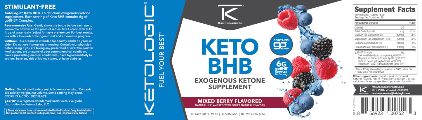 Ketologic Patriot Pop flavored dietary supplement powder bottle ideal for fat burning and focus support.