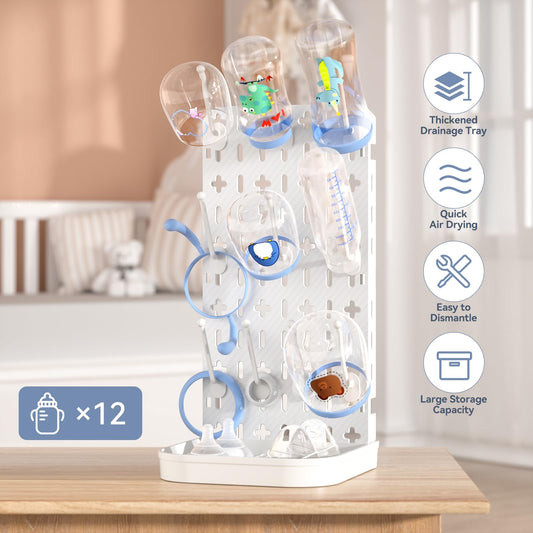 Clesoo vertical bottle holder showing 12 hook capacity