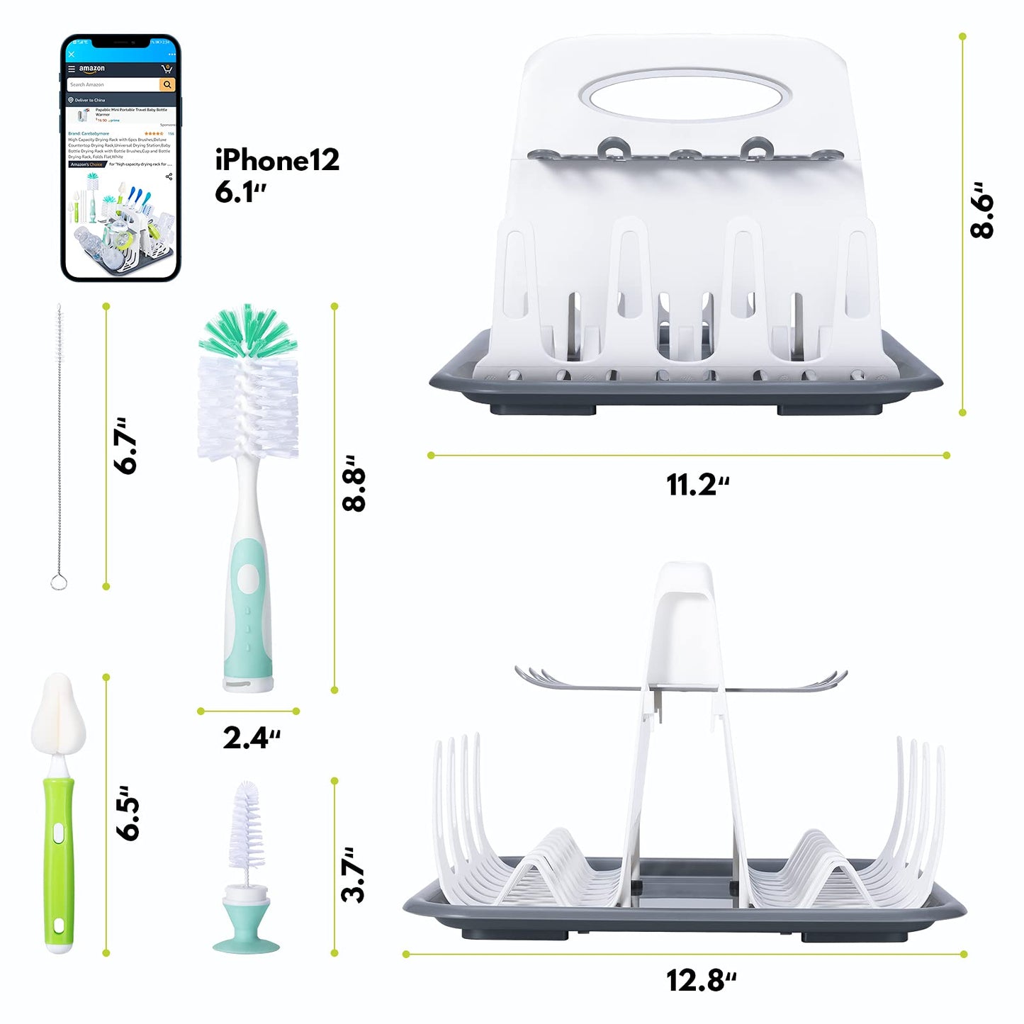 Carebabymore high capacity rack fits under kitchen cabinets